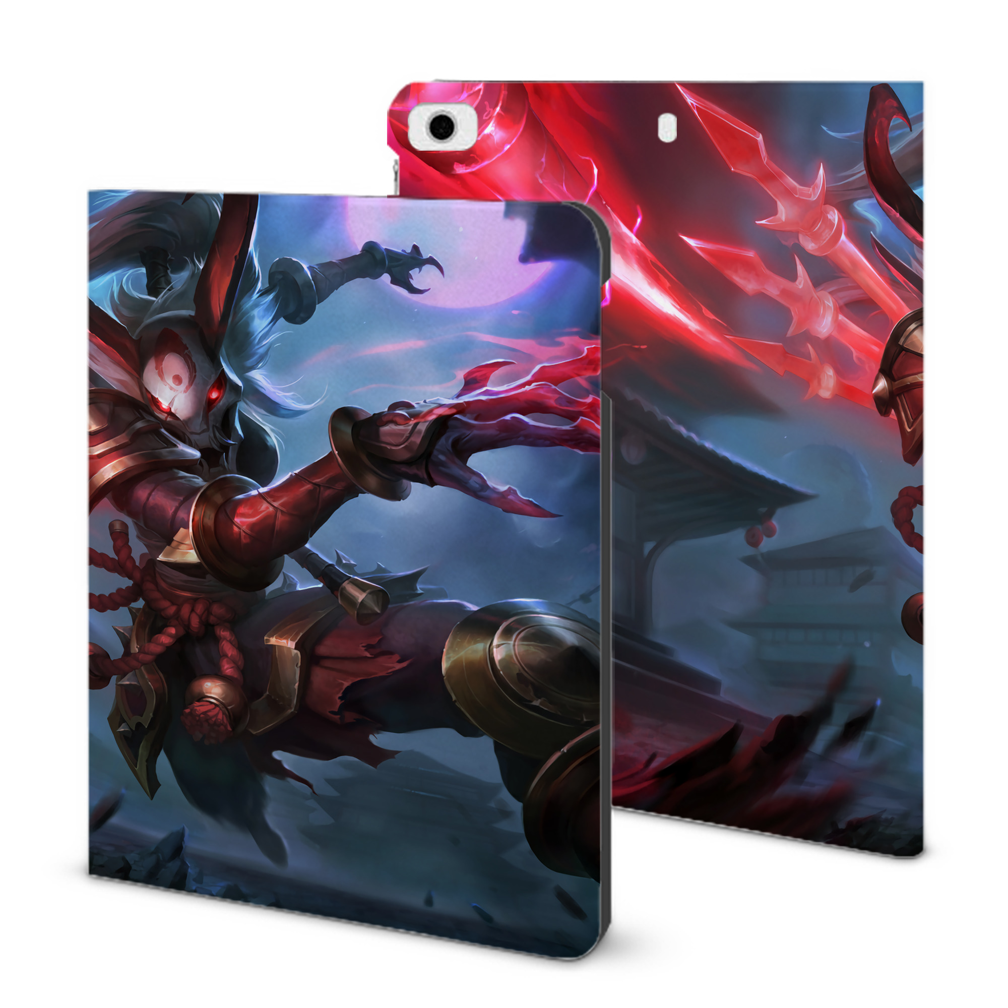 （画像用） リーグ・オブ・レジェンド League of Legends LOL IPad ケース ブック型 PUレザー TPU 耐衝撃 軽量 薄型 ペン収納なし 全面保護 IPad 各モデル対応